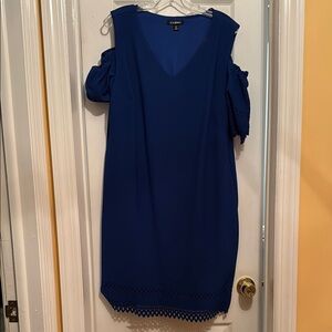Eloquii Blue Sleeveless Sheath Dress